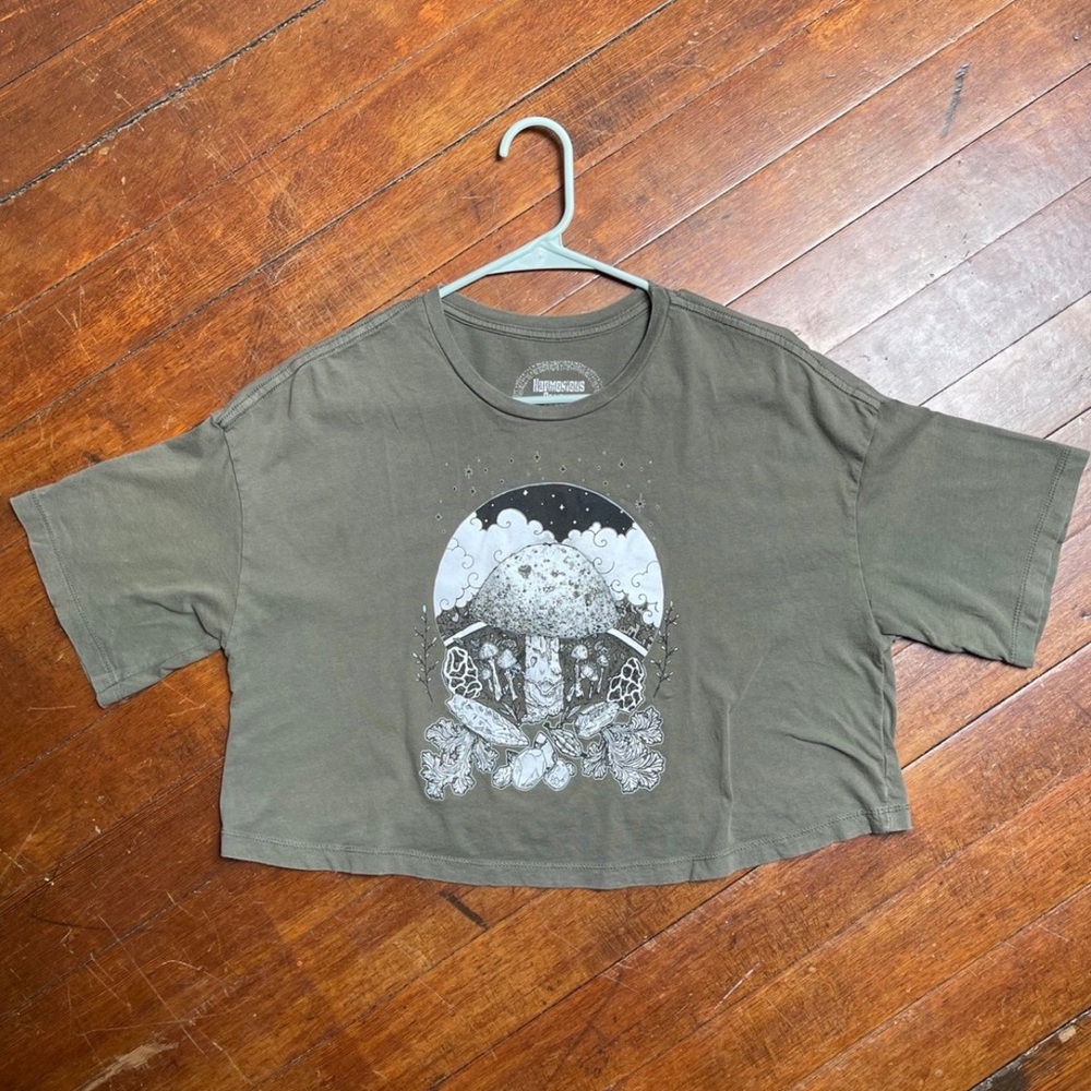 Glow in the Dark Mushroom Crop Top